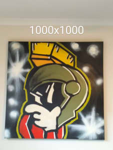 Canvas wall art -Marvin the Martian -original aerosol
