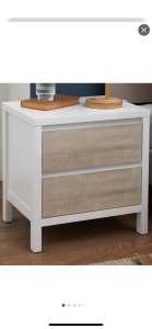 Whitewash Kingscliffe 6 drawer dresser and bedside table