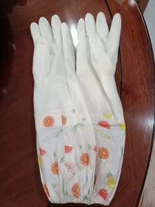Dish washing velvet lining hand gloves