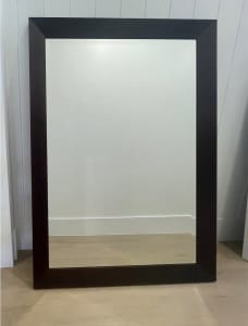 Large brown wall mirror