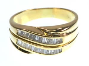 18ct Yellow Gold Mens Diamond Ring Size W 016700143185