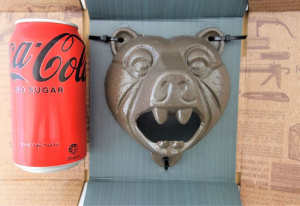 Cast Iron Wall Mounted Bear Head Bottle Opener KRAFTSMAN Still in Box