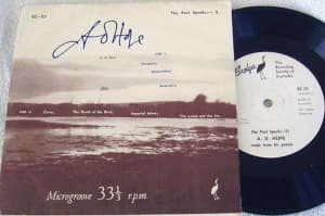 Australian Poet - A.D Hope The Poet Speaks 2 Vinyl 7" 1958