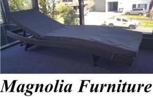Limited stock rattan wicker furniture outdoor aluminium sun lounge