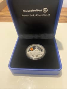 2014 NZ $1 HMS ACHILLES 1OZ SILVER PROOF COIN NUMBERED: 967
