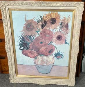 Vincent Van Gogh Sunflowers reproduction in unique exquisite frame