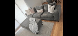 3 seater sofa & ottoman Grey