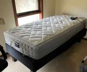 Electric bed and base