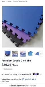 QUALITY - Premium Grade Gym / Rumpus Room Tile Mats