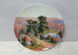 COLLECTABLE PLATE --BY BENIGO POTTERY---1990----HERITAGE TOWNS