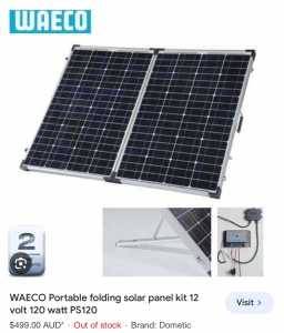 WAECO 120W portable solar charging panel