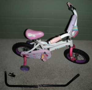 Small Girls Bicycle 30cm With Training Wheels and Control Handle