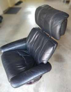 Free - Black Leather Recliner Chair