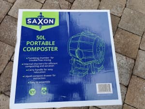 Saxon 50L Portable Compost Bin Tumbler Built -in Mixers