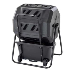 Outdoor Compost Dual Tumbler Bin 160lt with Cart