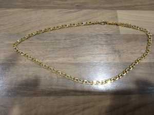 Gold plated and cz 50cm necklace curb link chain $50