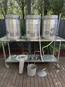 All Grain Brewhouse / Home Brew Kit- 3 vessel HERMS System *PRICE DROP