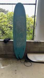 Apex 7ft soft Top surfboard near new 