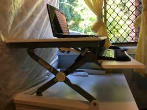 Rapid Riser White Height Adjustable Sit Stand Desk