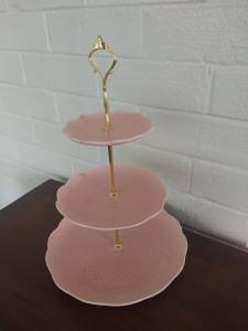 Pink and Gold Cake Stand