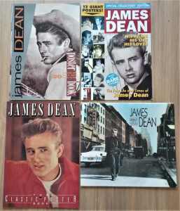 4 1990s large poster books/magazines on James Dean $10 each