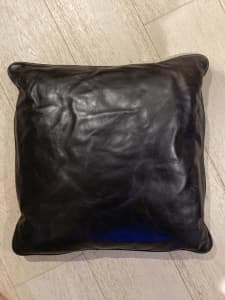Coco Republic 2 Dark Brown leather cushions