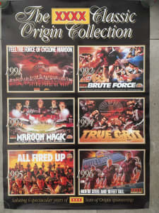 2 x Queensland Maroons State of Origin XXXX posters.