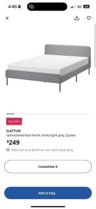 Wanted: IKEA Queen Mattress Bed frame