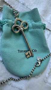 Tiffany & Co - Sterling Silver Fleur De Lis Key Pendant