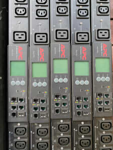 Five x APC 0RU 32A AP8953 PDU Rack power board switched and monitored