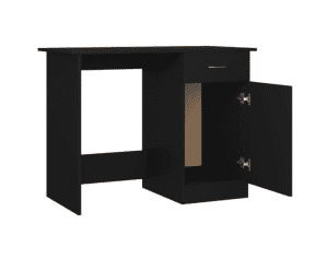 vidaXL Desk Black 100x50x76 Engineered Wood (SKU:801081) Free Delivery