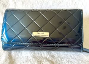 SERENADE Patent Leather WALLET, 20 Card Slots, 2 Window ID Slots More