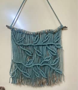 For sale - Handmade Macrame vine and leaves wallhanging
