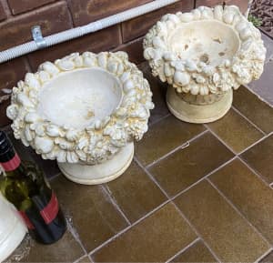 Solid Concrete Urn/ Concrete Flower Pot/ Ornate Concrete Pot planter