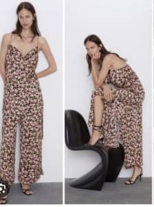 Zara floral jumpsuit size large
