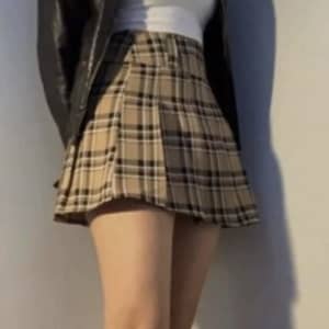 Tartan High Waisted Pleated Skirt