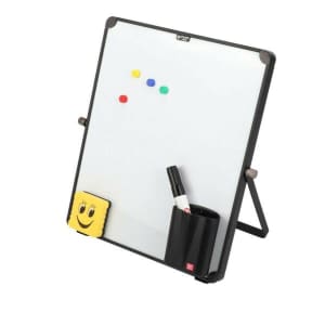 Small Desktop Whiteboard Dry Erase Portable Magnetic Single Sided