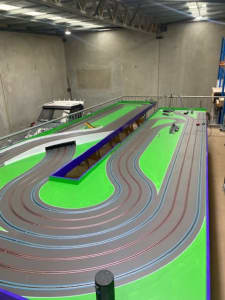 wood routed slotcar track