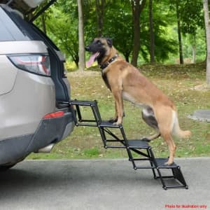 Portable Car Dog Stairs Folding Pet Step Ladder for SUV Steel Frame
