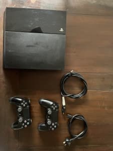 PS4 PlayStation 4 with 2 controllers