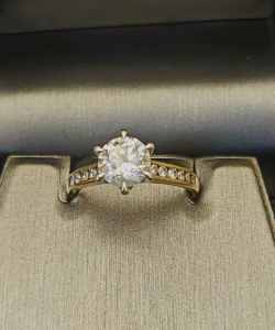 Solitaire 1.53ct Diamond Engagement Ring 1.73ct Total Diamonds 💎