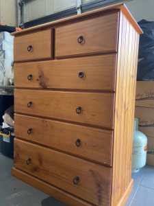 Solid Wood Chest of 6 Drawers for sale