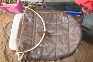 Lined Saddle Bag Vinyl and leather