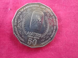 Australian 2014 Aiatsis 50 Cents Coin.