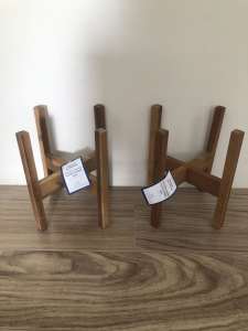 2 Brand New Wooden Plant Stands for sale