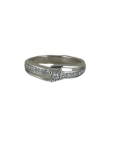 10ct White Gold Ladies Ring Size M 001500659938