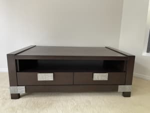 Solid Timber Coffee Table With Drawers