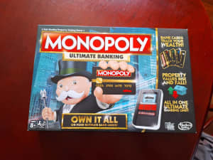 Monopoly ultimate banking board game near new. Monopoly board game