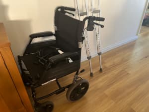 Wheel chair and crutches