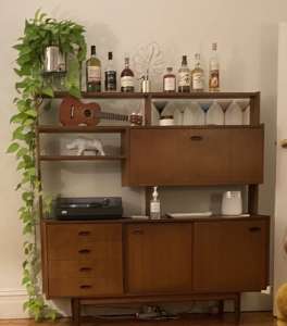 Retro drinks cabinet. Veneer.